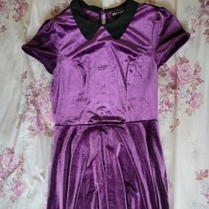 Hot Topic Purple Velvet Dress Size Small